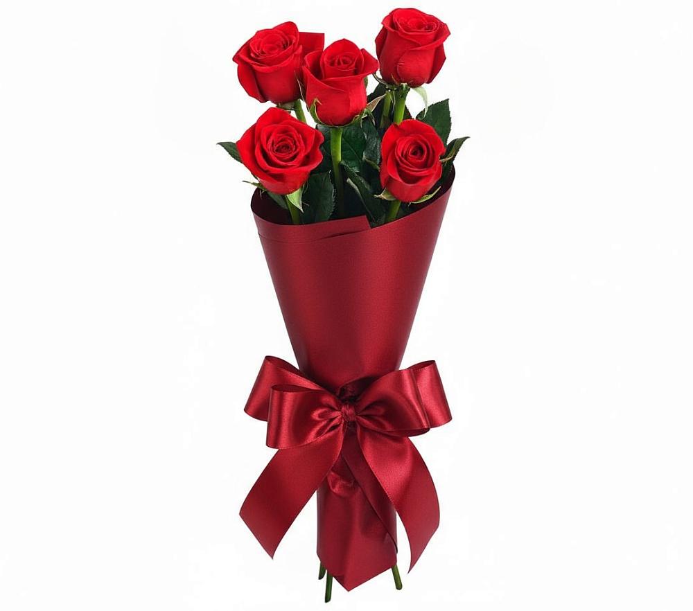 Букет 5 Красных роз Эдлесс Лав в Тарбагатае Республики Бурятия