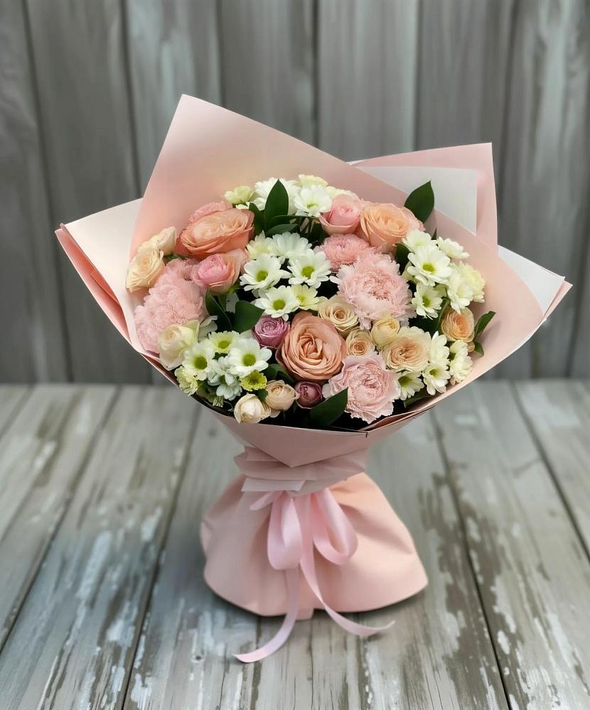 Букет цветов из: Гвоздики, Розы и Хризантемы в Тарбагатае Республики Бурятия