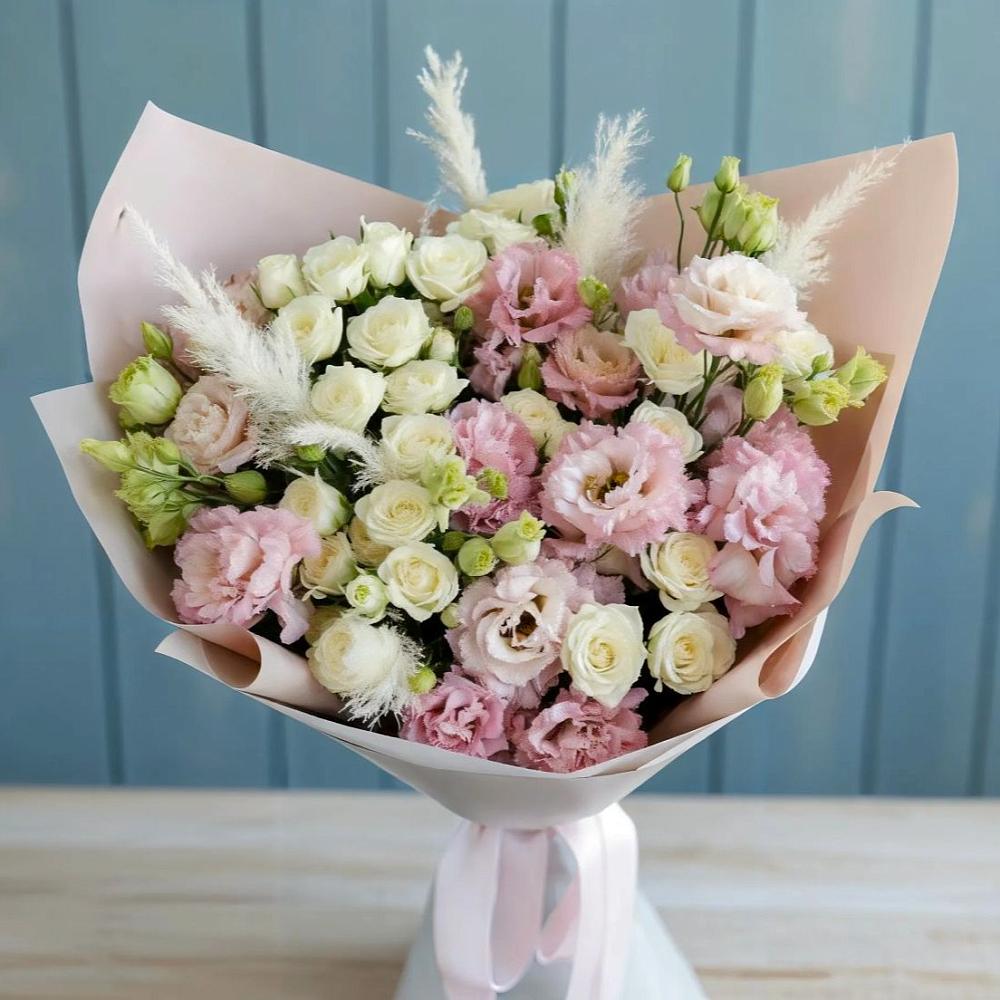 Букет цветов из: Альстромерии и Розы в Тарбагатае Республики Бурятия