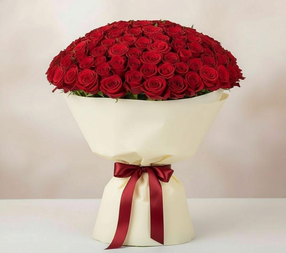 Букет 101 Красная роза Милано в Тарбагатае Республики Бурятия
