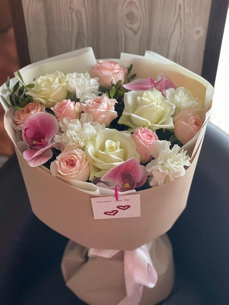 Букет цветов из: Орхидеи, Розы и Гвоздики в Тарбагатае Республики Бурятия