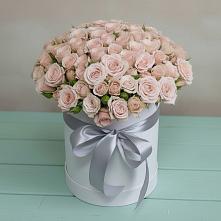 Цветочная композиция из Розы в шляпной коробке #REPLACE_PRED# Тарбагатае Республики Бурятия