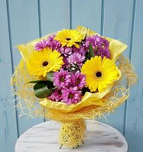 Букет цветов из:  Хризантемы и Герберы в Тарбагатае Республики Бурятия