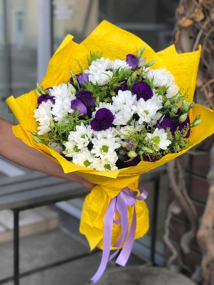 Букет цветов из: Ирисы, Хризантемы и Ромашки в Тарбагатае Республики Бурятия