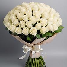 Букет 101 беля роза Белоснежка в Тарбагатае Республики Бурятия