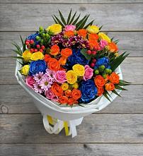Букет цветов из:  Розы и Хризантемы в Тарбагатае Республики Бурятия