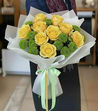 Букет цветов из:  Хризантемы и Розы в Тарбагатае Республики Бурятия