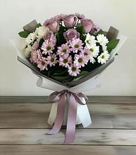 Букет цветов из:  Хризантемы и Розы в Тарбагатае Республики Бурятия