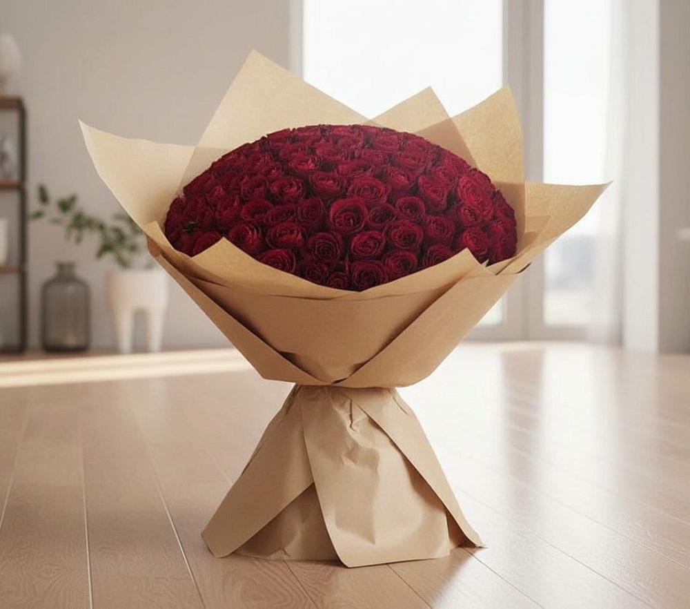 Букет 101 Красная роза в Тарбагатае Республики Бурятия